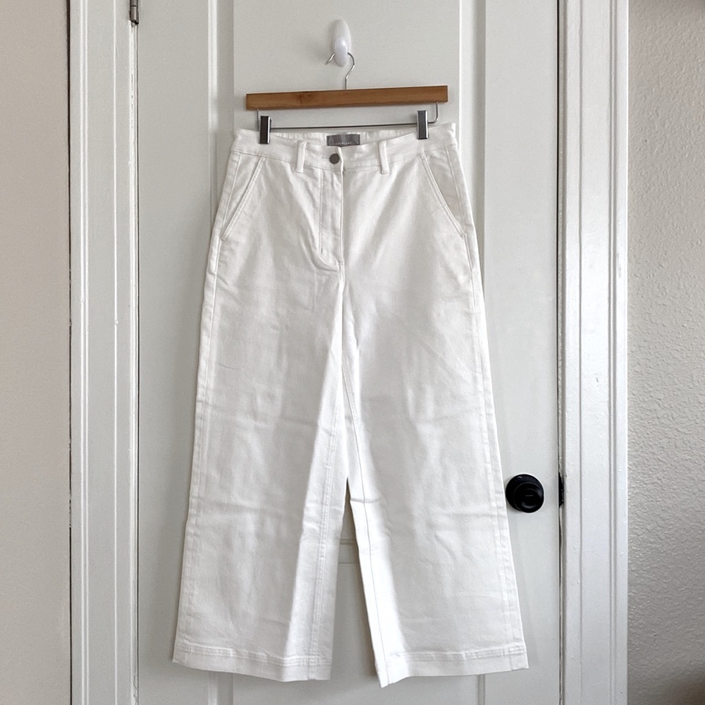 NWOT Everlane The Wide-Leg Crop Pant in Bone | 10